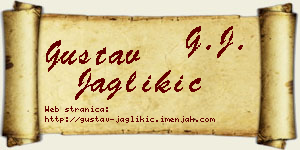 Gustav Jaglikić vizit kartica
